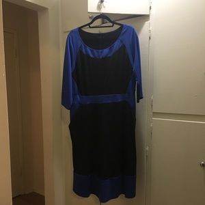 Igigi Evey Colorblock Dress - Royal/Black